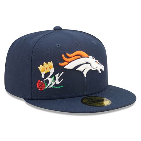 Men's New Era Navy Denver Broncos Omaha Low Profile 59FIFTY Fitted Hat