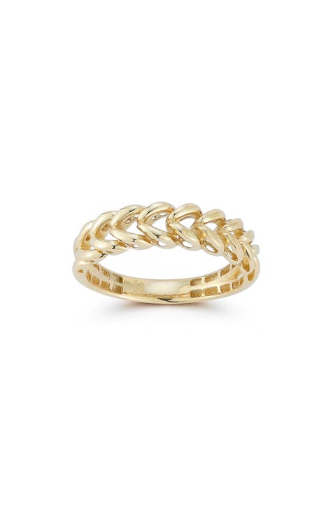 14K Gold Braided Band Ring