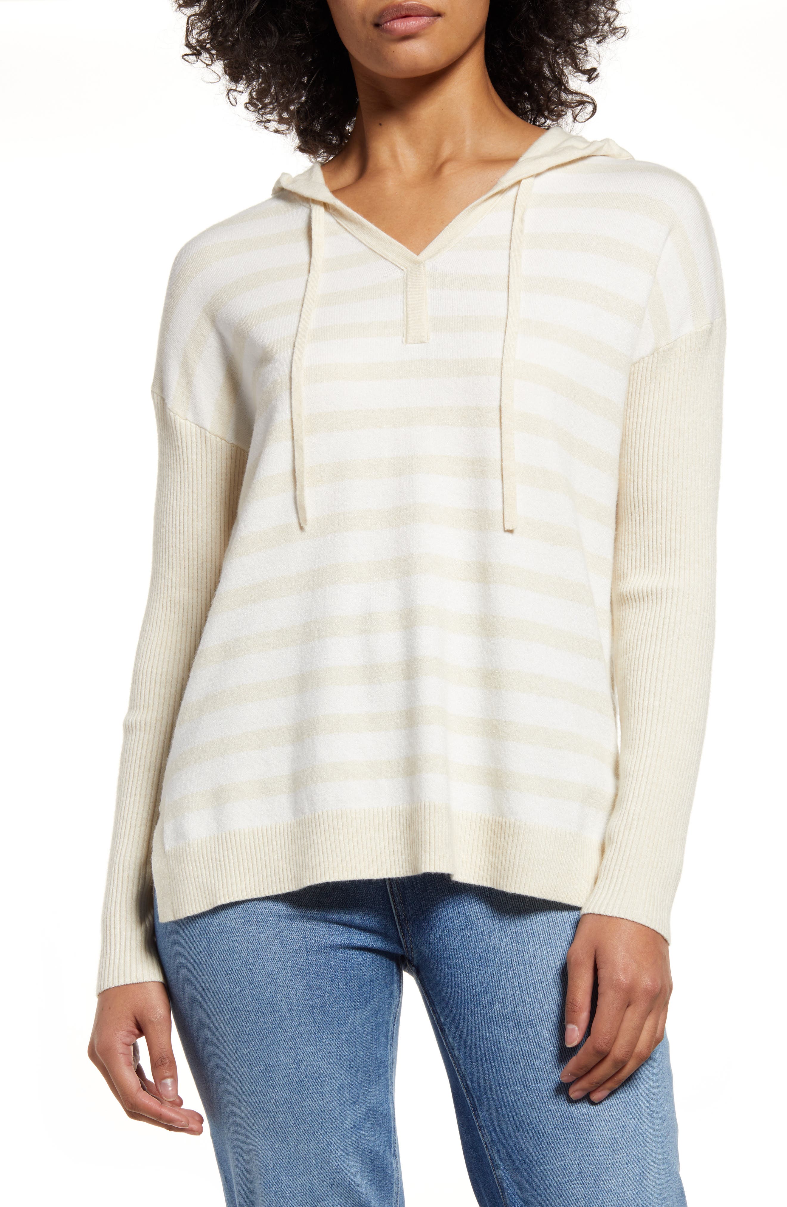 Long Sleeve Colorblock Hoodie Sweater 