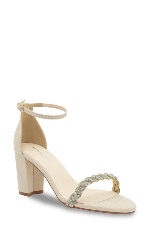 Whitney Ankle Strap Sandal in Beige