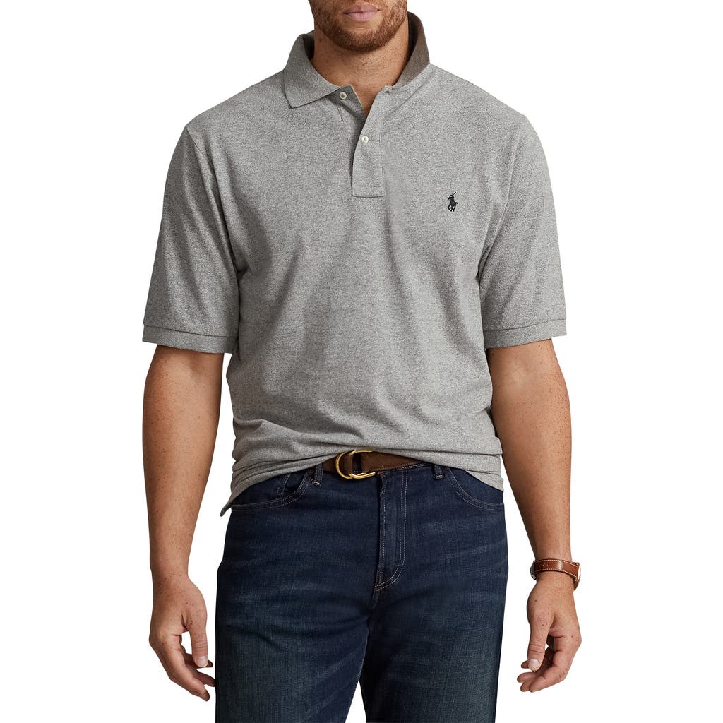 Polo Ralph Lauren Custom Slim Fit Mesh Polo In New Canterbury Hthr