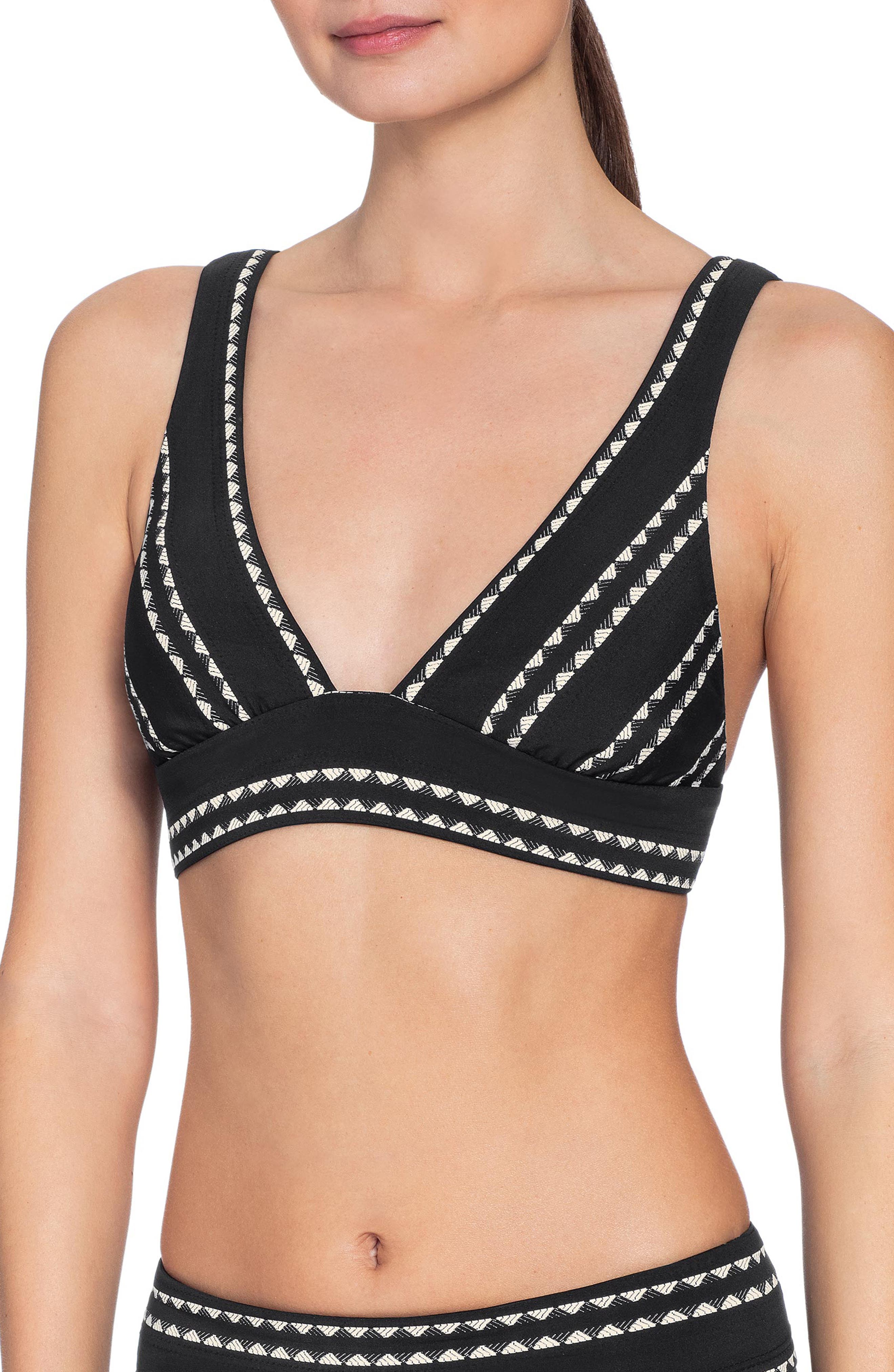 Robin Piccone Naomi Bikini Top, Black