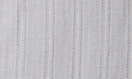Paige Peters Stripe Linen Blend Button-up Shirt In Moonlit Grey