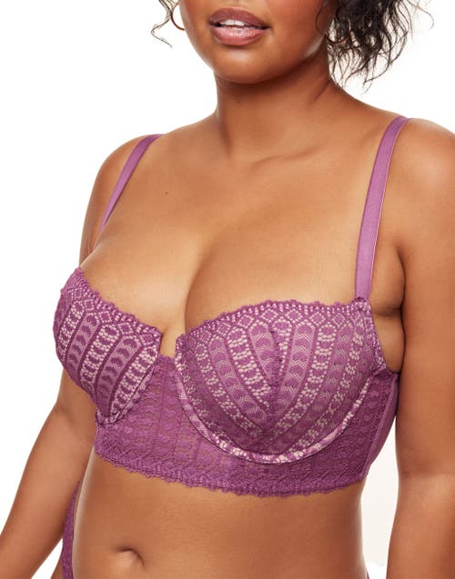 Adore Me Nymphadora Contour Balconette Bra In Dark Purple