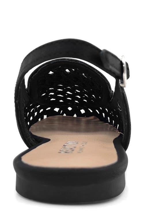 Reaction Kenneth Cole Enrica Raffia Slingback Flat In Black Raffia