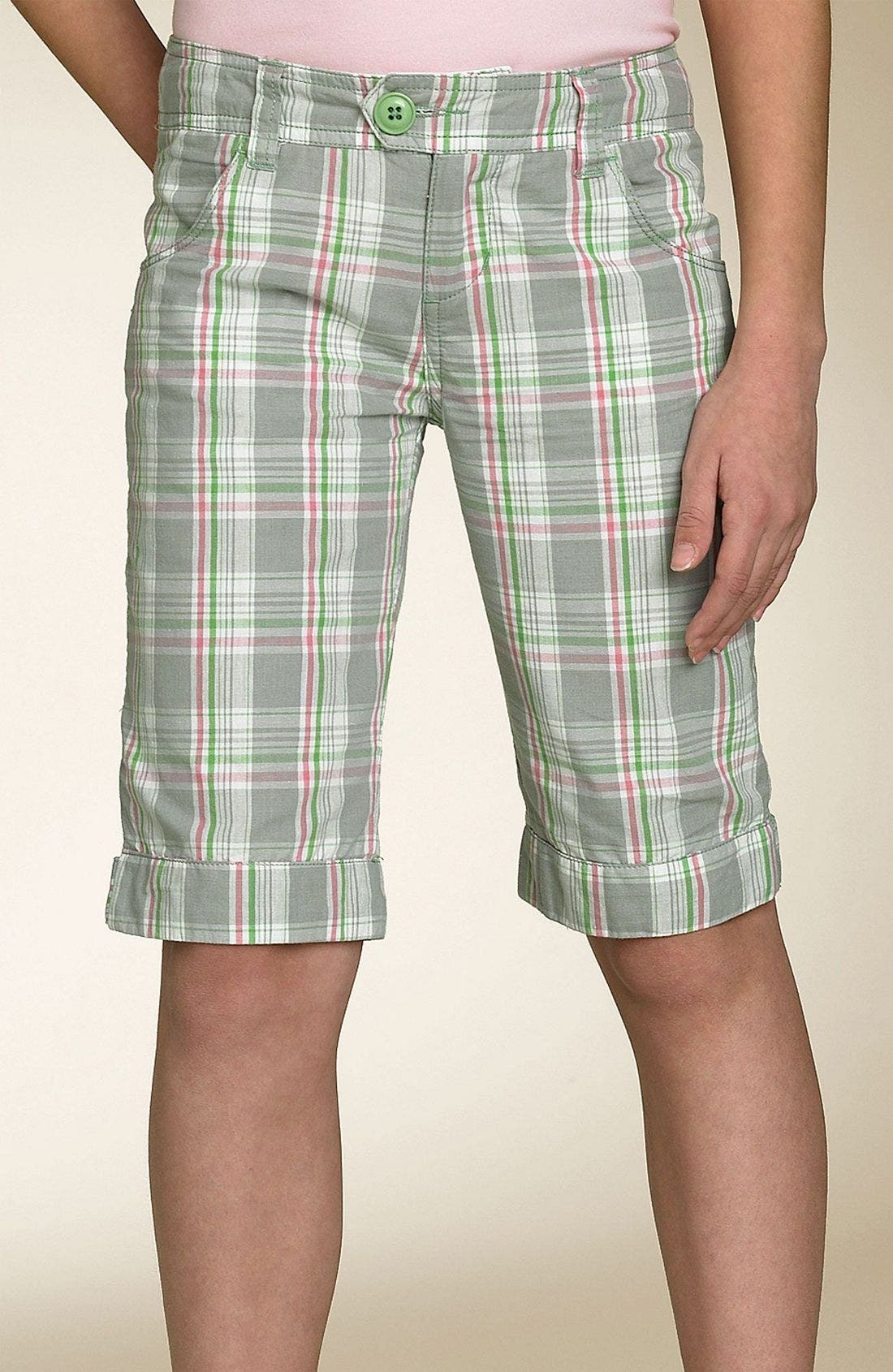 women's plaid bermuda shorts