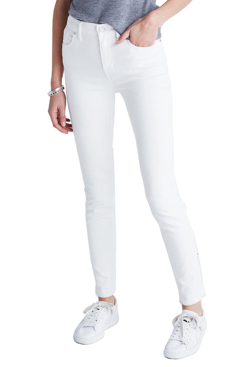 Madewell 9-Inch High-Rise Skinny Jeans (Pure White) | Nordstrom