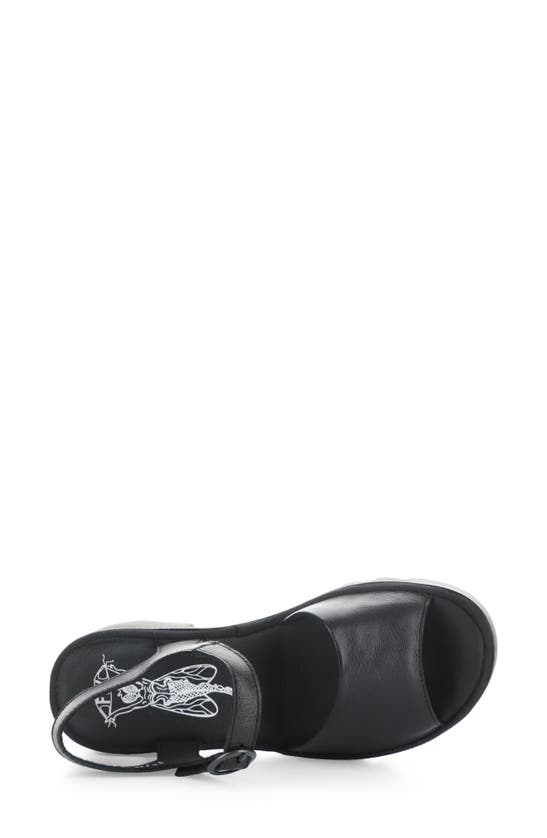 Shop Fly London Tull Platform Sandal In Black Mousse