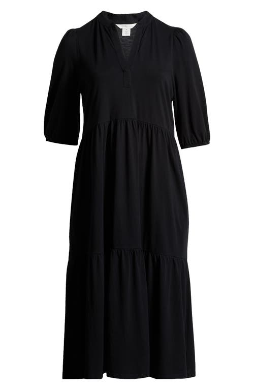 Shop Caslonr Caslon(r) Organic Cotton Dress In Black