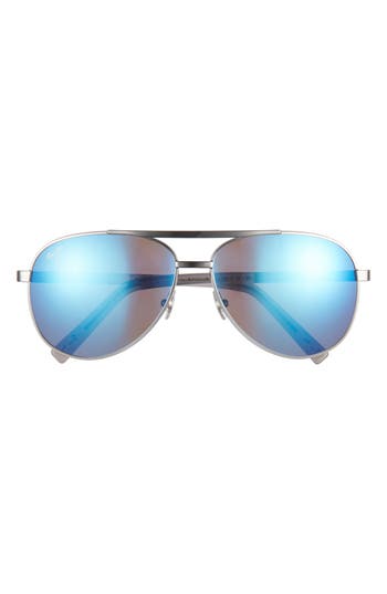 Maui Jim 61mm Core Aviator Polarized Sunglasses<br /> In Gunmetal Gunmetal Blue