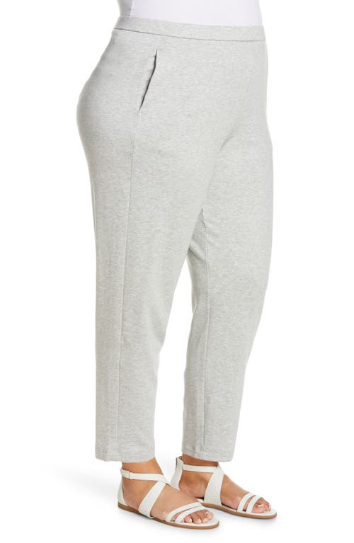 Eileen Fisher Slouch Fleece Ankle Pants In Dark Pearl