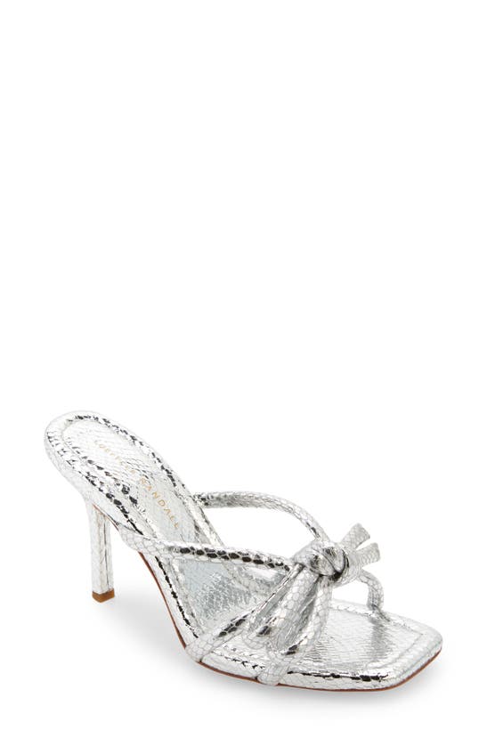 Shop Loeffler Randall Margi Bow Slide Sandal In Silver