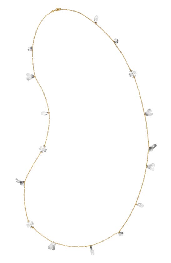 Shop Tory Burch Roxanne Necklace In Gold / Antique Tory Silver