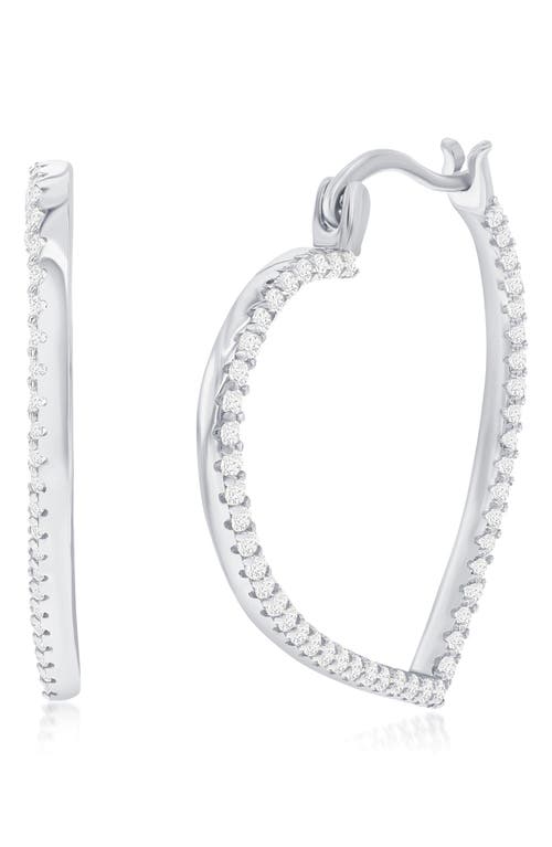 SIMONA SIMONA HEART HOOP EARRINGS 