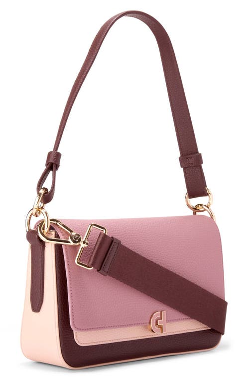 Shop Cole Haan Mini Leather Shoulder Bag In Ivory/cameo Rose/pink