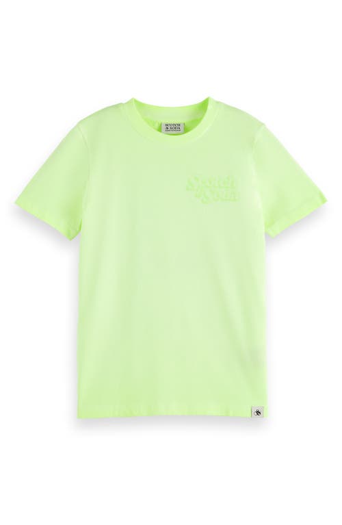 Scotch & Soda Kids' Cotton Graphic T-Shirt in Lime at Nordstrom, Size 12 Y