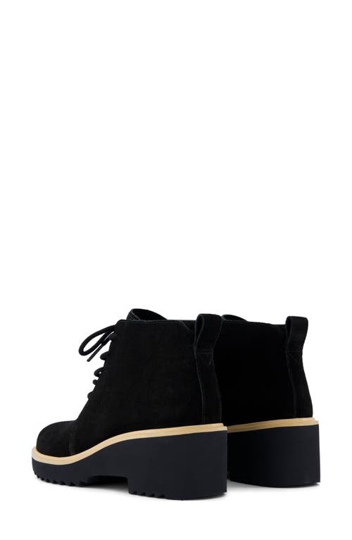 Shop Toms Maude Lace-up Wedge Bootie In Black