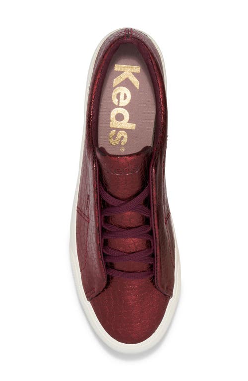 Keds ® Remi Platform Sneaker In Burgundy Leather
