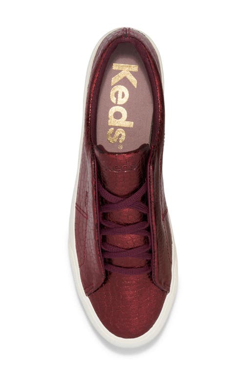 Shop Keds ® Remi Platform Sneaker In Burgundy Leather