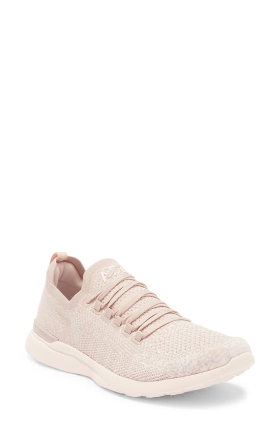 Apl Athletic Propulsion Labs Techloom Breeze Knit Running Shoe In Rose Dust / Creme / Ombre