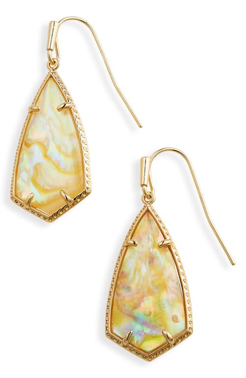 Kendra Scott Camry Drop Earrings in Gold Iridescent Abalone at Nordstrom