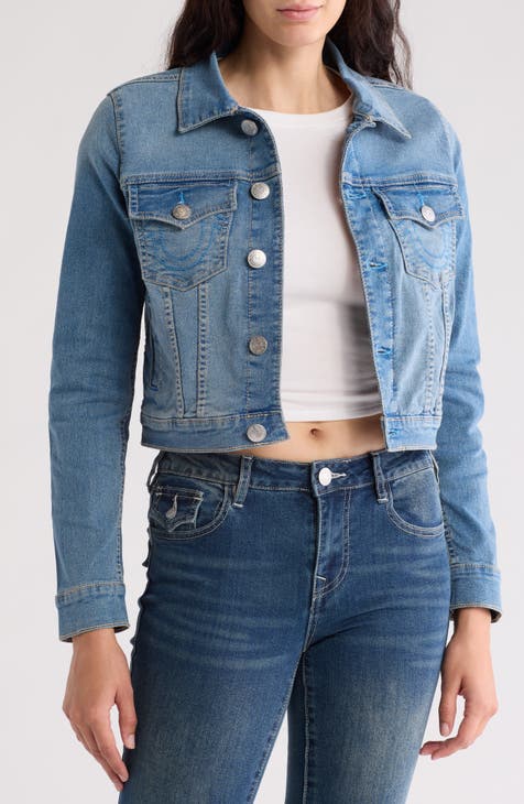 Jesse Crop Denim Trucker Jacket