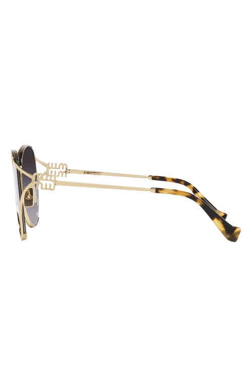 Shop Miu Miu 58mm Gradient Phantos Sunglasses In Gold/grey Flash