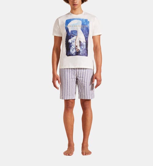Vilebrequin Sailing Boat From The Sky T-shirt Off-white In Off White