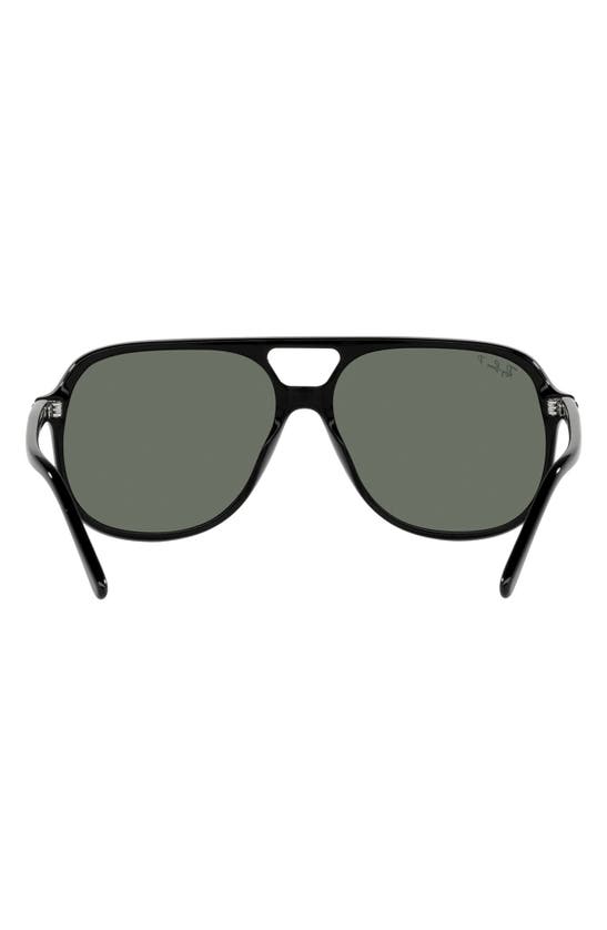 Ray Ban 56mm Polarized Square Sunglasses In Black