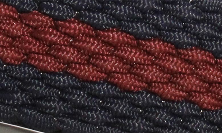 Shop W.kleinberg Stripe Stretch Woven Belt In Red/ Blue