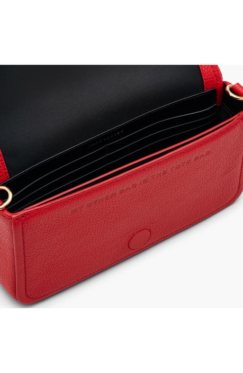 Marc Jacobs The Mini Grained Leather Crossbody Bag In True Red