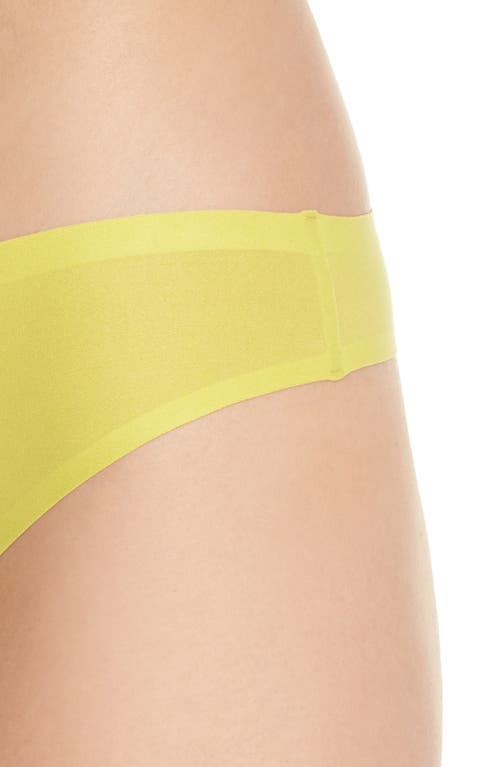 Shop Chantelle Lingerie Soft Stretch Thong In Citrus Yellow-j6