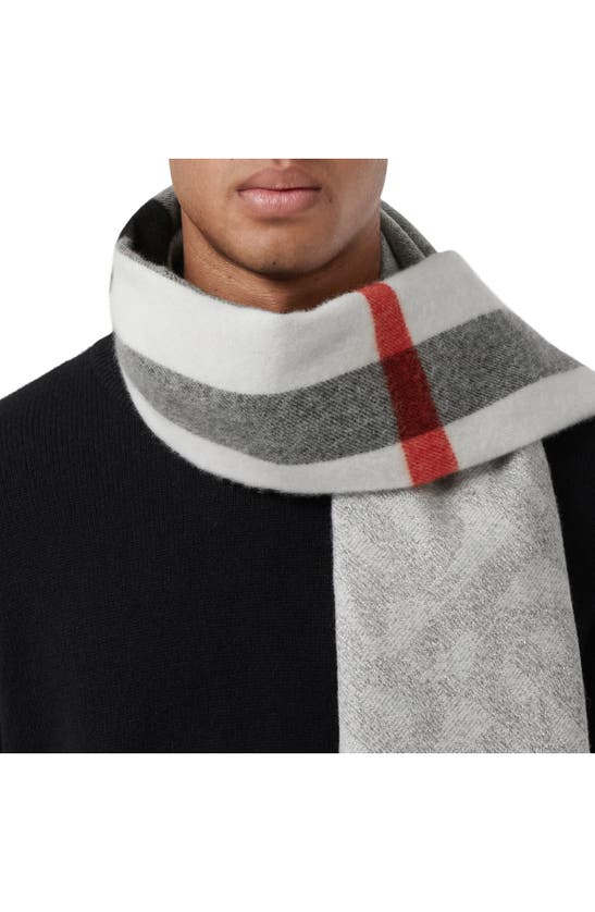 Burberry Oversized TB Monogram Cashmere-Blend Scarf