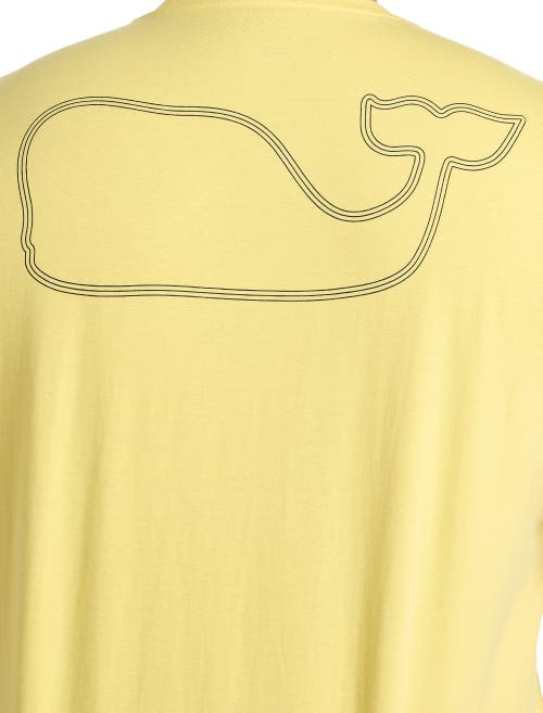 Vineyard Vines Whale Outline Graphic Tee In Lemon Twist