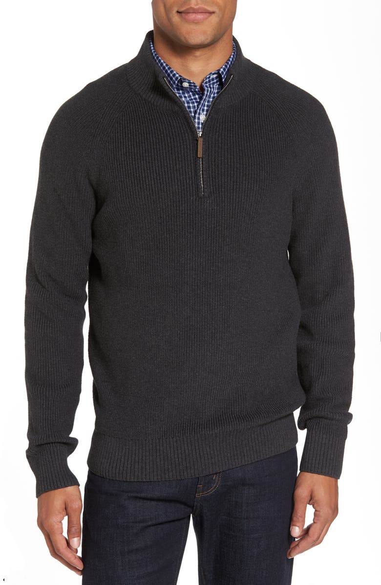 Nordstrom Men's Shop Ribbed Quarter Zip Sweater | Nordstrom