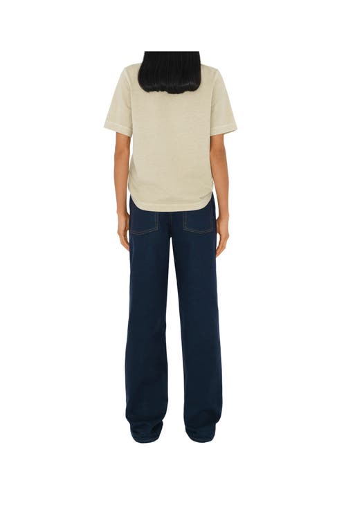 Shop Burberry Cotton T-shirt In Safari