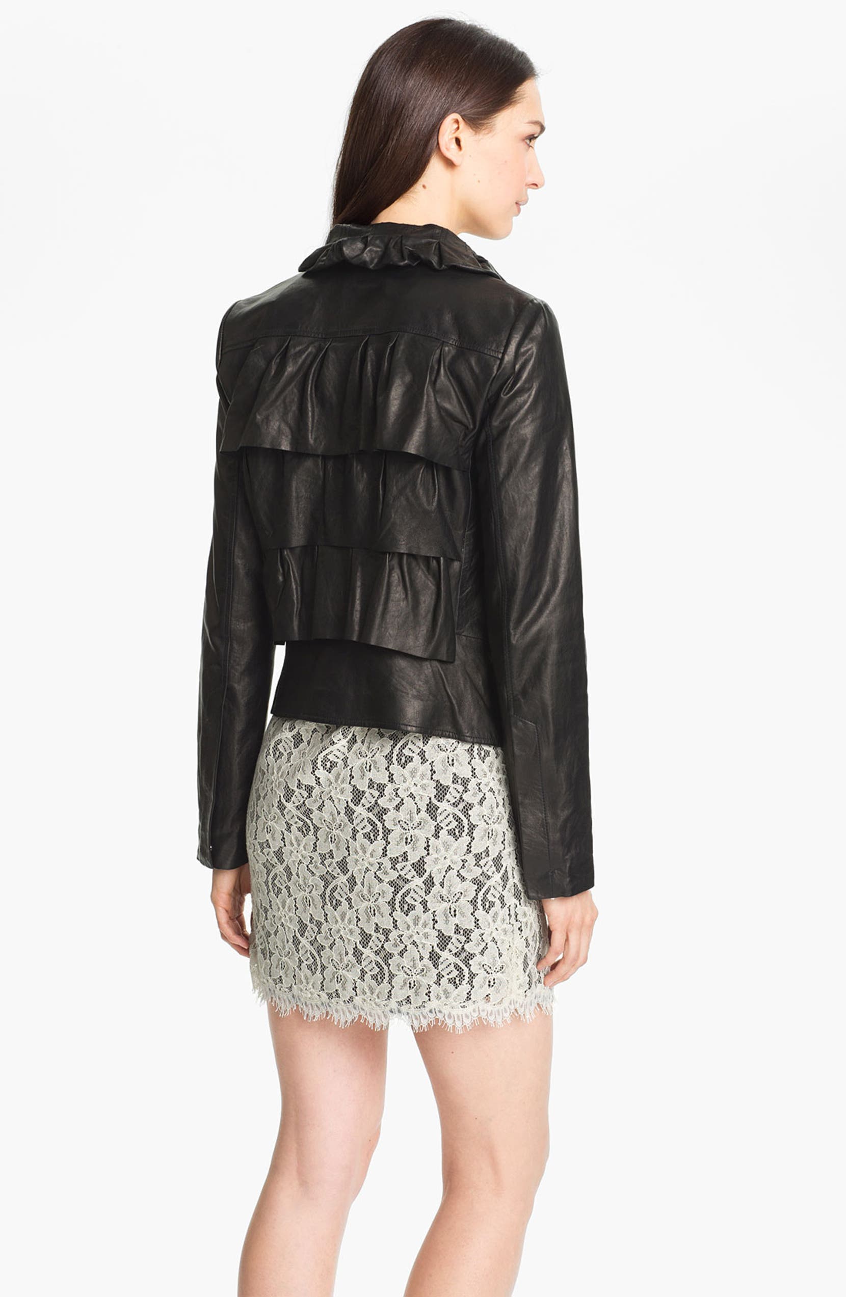 Diane Von Furstenberg Cupcake Leather Er Jacket