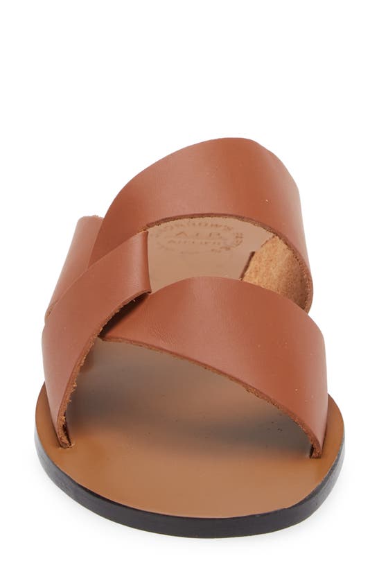 Atp Atelier Allai Brandy Leather Flat Sandals In Brandy