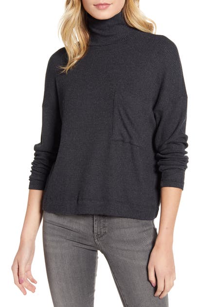 Stateside Ribbed Turtleneck Sweater In Black | ModeSens