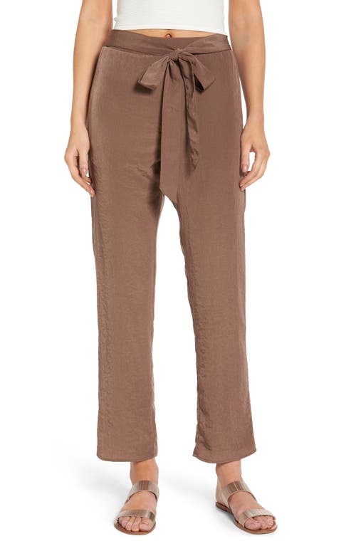 4SI3NNA Tie Front Trousers in Brown Taupe at Nordstrom, Size Small