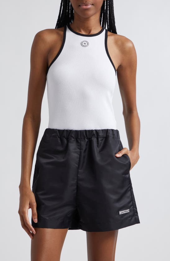 Shop Sporty And Rich Contrast Rib Tank Top In White