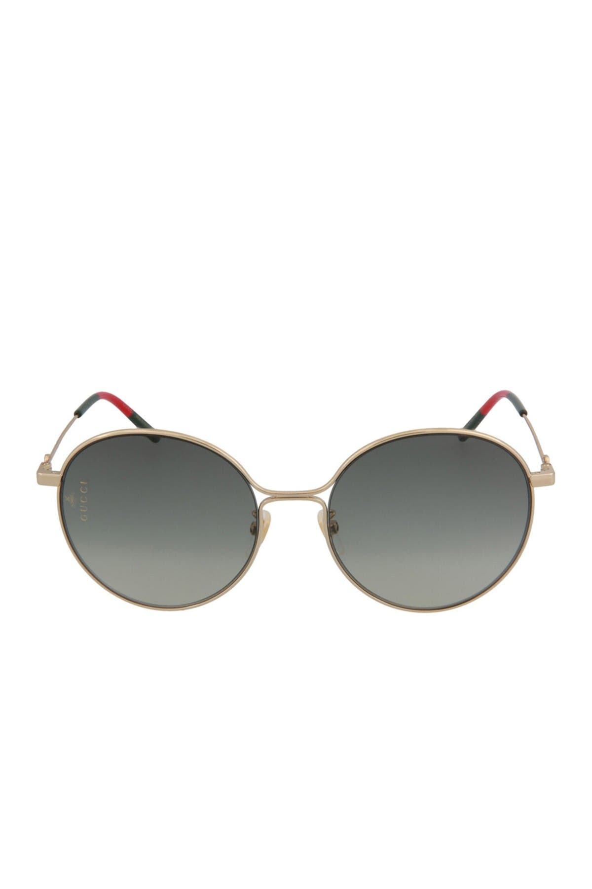 Gucci 56mm Fashion Round Sunglasses In Gold Gold Grey