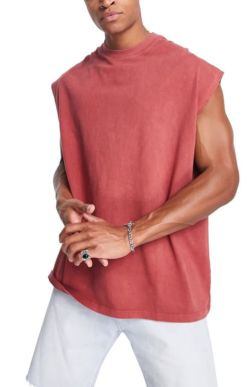 Topman Extreme Oversize Muscle Tank in Burgundy