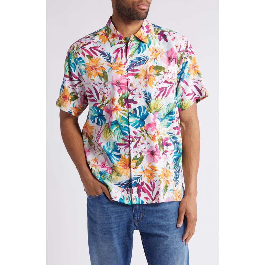 Tommy Bahama Garden Of Hope & Courage Tropical Short Sleeve Performance Button-up Shirt In Multi