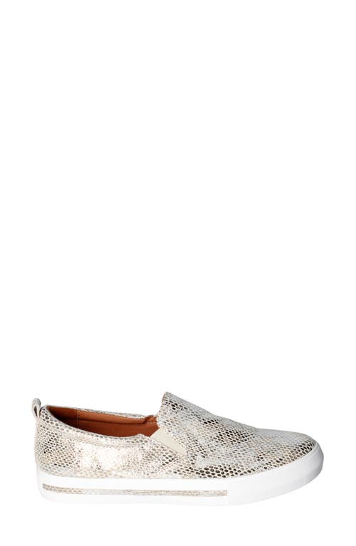 Shop L'amour Des Pieds Kamada Slip-on In Silver/gold