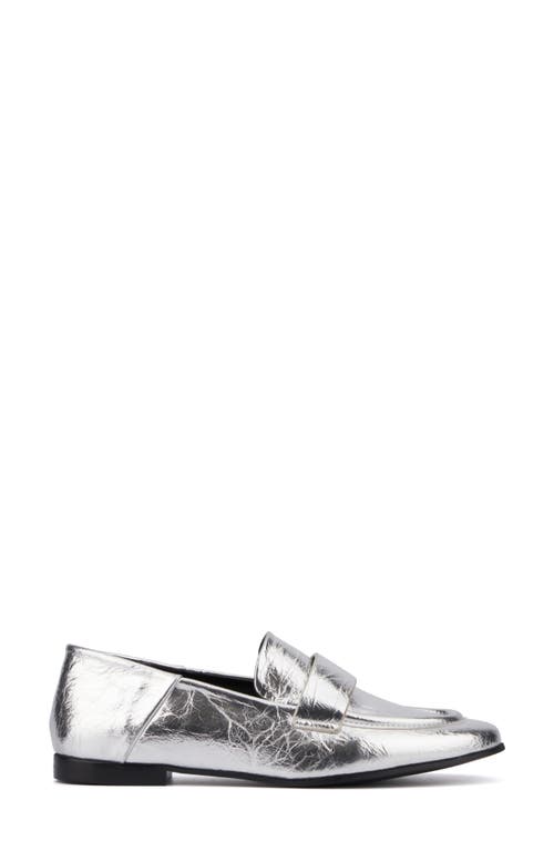 Torgeis Carleigh Moc Toe Loafer In Silver