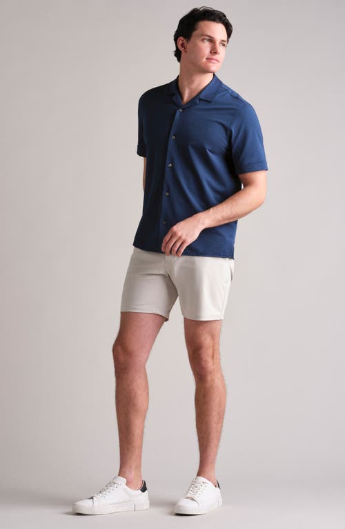 Shop Rhone Commuter Seersucker Camp Shirt In Bright Navy