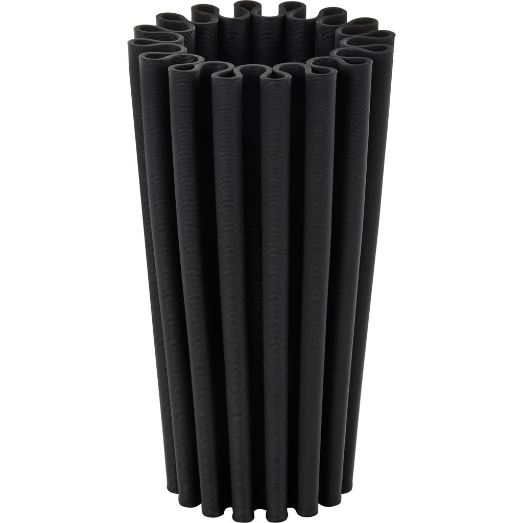 Vivian Lune Home Ceramic Vase In Black