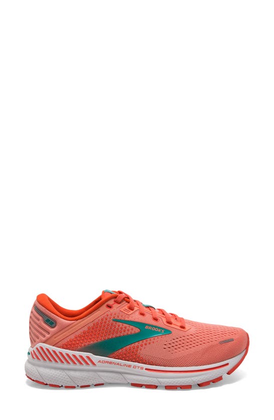 Brooks Adrenaline Gts 22 Sneaker In Coral/latigo Bay/white | ModeSens