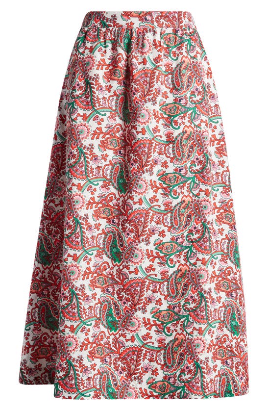 Shop Boden Florence Linen Midi Skirt In Ivory Fantastical